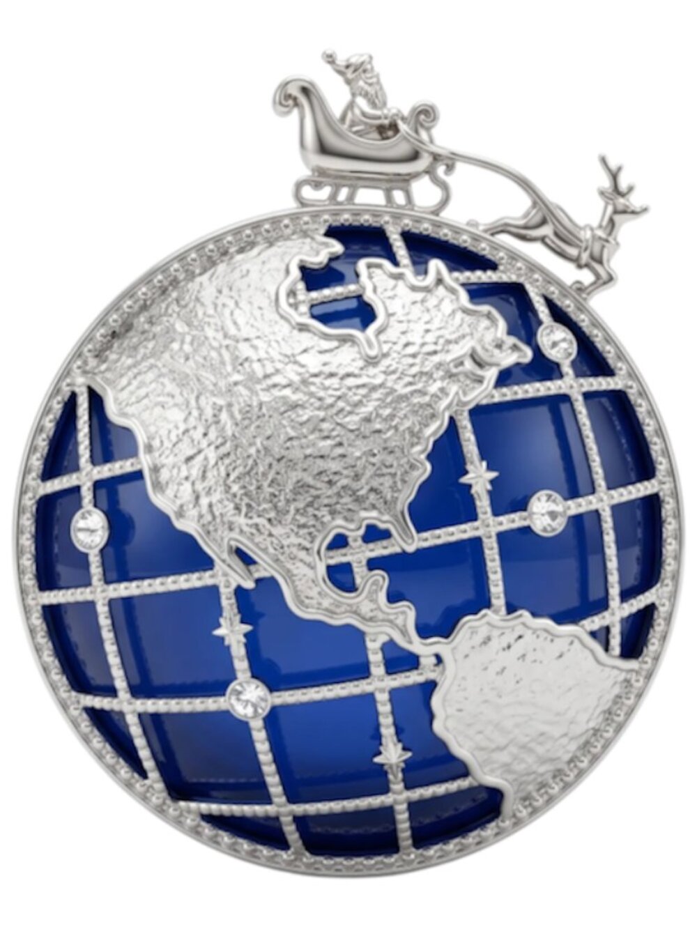 Bath & Body Works Santa Traveling Globe Vent & Visor Car Clip Fragrance Holder